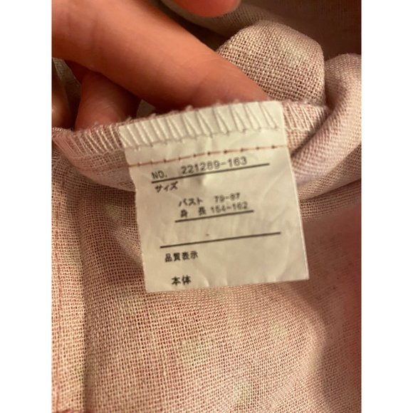 Eternal Flow Vintage Look Pink White Dot Shirt Women's M - Picture 9 of 12